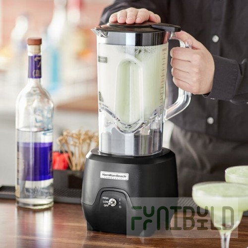 Hamilton Beach HBB908R 1 hp Bar Blender with 2 Speeds and 44 oz. Polycarbonate Jar - 120V