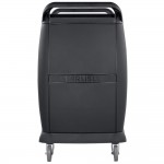 Carlisle CC224303 3 Shelf Oversized Black Utility Cart 300 lb. Capacity