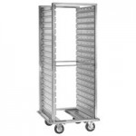 Cres Cor 208-1240-D Deluxe 38 Pan Aluminum Food Pan Roll-In Refrigerator Rack with Corrugated Perforated Sidewalls, Bumper, and Enclosed Base - Assembled
