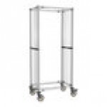 Metro RS1K4S Super Erecta Metroseal Gray Epoxy 40 Pan Side Load Bun / Sheet Pan Rack with Non-Marking Casters - Unassembled