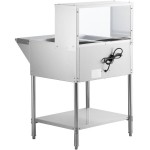 Avantco STE-2SG Two Pan Open Well Electric Steam Table with Undershelf, Overshelf, and Sneeze Guard - 120V, 1000W Avantco STE-2SG Two Pan Open Well Electric Steam Table with Undershelf, Overshelf, and Sneeze Guard - 120V, 1000W