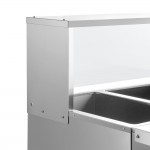 Avantco STE-2SG Two Pan Open Well Electric Steam Table with Undershelf, Overshelf, and Sneeze Guard - 120V, 1000W Avantco STE-2SG Two Pan Open Well Electric Steam Table with Undershelf, Overshelf, and Sneeze Guard - 120V, 1000W