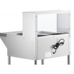 Avantco STE-2SG Two Pan Open Well Electric Steam Table with Undershelf, Overshelf, and Sneeze Guard - 120V, 1000W Avantco STE-2SG Two Pan Open Well Electric Steam Table with Undershelf, Overshelf, and Sneeze Guard - 120V, 1000W