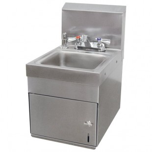 Advance Tabco 7-PS-88 Space Saving Wall Mounted Hand Sink with Undermount Paper Towel Dispenser - 12