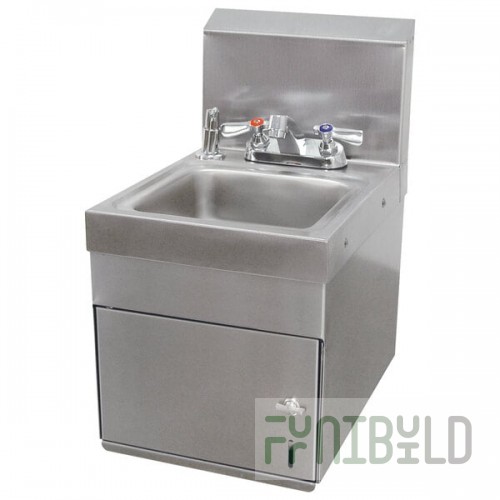 Advance Tabco 7-PS-88 Space Saving Wall Mounted Hand Sink with Undermount Paper Towel Dispenser - 12