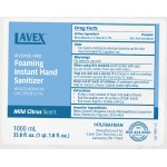 Lavex 33.8 fl. oz. (1,000 mL) Foaming Alcohol-Free Mild Citrus Scent Hand Sanitizer Refill for VersaHub Soap / Sanitizer Dispenser - 6/Case Lavex 33.8 fl. oz. (1,000 mL) Foaming Alcohol-Free Mild Citrus Scent Hand Sanitizer Refill for VersaHub Soap / Sanitizer Dispenser - 6/Case