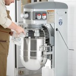 Hobart Legacy+ HL400-1 40 Qt. Planetary Floor Mixer with Guard & Standard Accessories - 240V, 3 Phase, 1 1/2 hp