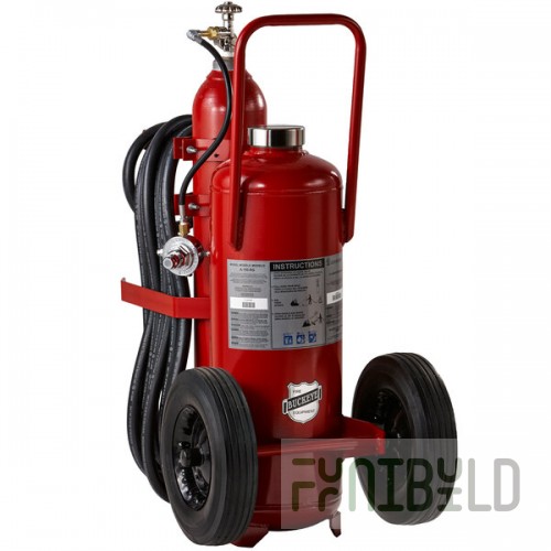 Buckeye 125 lb. ABC Fire Extinguisher - Rechargeable Untagged Regulated Pressure - UL Rating 30-A:240-B:C - Rubber Wheels