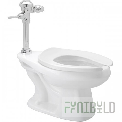 Zurn Elkay One Z.WC3.AM Manual Toilet System with ADA Height Floor Mounted Toilet and Flush Valve - 1.1 GPF