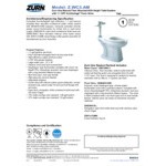 Zurn Elkay One Z.WC3.AM Manual Toilet System with ADA Height Floor Mounted Toilet and Flush Valve - 1.1 GPF Zurn Elkay One Z.WC3.AM Manual Toilet System with ADA Height Floor Mounted Toilet and Flush Valve - 1.1 GPF