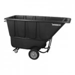 Wesco Industrial Products 272578 0.5 Cu. Yd. Red Polyethylene Standard-Duty Tilt Truck