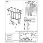 Wesco Industrial Products 272578 0.5 Cu. Yd. Red Polyethylene Standard-Duty Tilt Truck