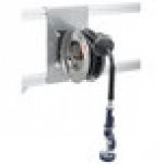 T&S B-7102-01 12' Open Compact Stainless Steel Hose Reel with EB-0107 High Flow Spray Valve