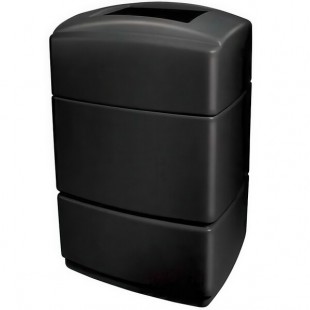 Commercial Zone 733101 PolyTec Series Black 40 Gallon Rectangular Trash Can Commercial Zone 733101 PolyTec Series Black 40 Gallon Rectangular Trash Can