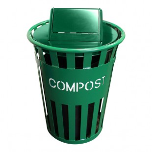 Witt Industries Oakley Eco M3601CP-SWT-GN 36 Gallon Green Outdoor Compost Bin with Swing Top Lid Witt Industries Oakley Eco M3601CP-SWT-GN 36 Gallon Green Outdoor Compost Bin with Swing Top Lid