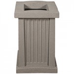 Wausau Tile SL102 Prairie 22 Gallon Concrete Square Trash Can with Aluminum Funnel Lid Wausau Tile SL102 Prairie 22 Gallon Concrete Square Trash Can with Aluminum Funnel Lid