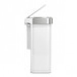 simplehuman ST2050 15.3 Gallon / 58 Liter White Stainless Steel Dual Compartment Rectangular Sensor Trash Can and Recycling Can with Voice and Motion Control and Liner Pocket