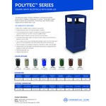 Commercial Zone Polytec 74739299 84 Gallon 2-Stream Polyethylene Square Landfill / Recycling Bins with Dome Top Lids Commercial Zone Polytec 74739299 84 Gallon 2-Stream Polyethylene Square Landfill / Recycling Bins with Dome Top Lids