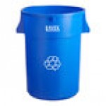 Lavex 44 Gallon Blue Round Commercial Recycling Can