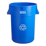 Lavex 44 Gallon Blue Round Commercial Recycling Can