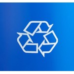 Lavex 44 Gallon Blue Round Commercial Recycling Can