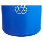 Lavex 44 Gallon Blue Round Commercial Recycling Can