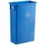 Lavex 44 Gallon Blue Round Commercial Recycling Can