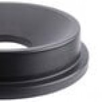 32 Gallon Black Funnel Top Round Trash Can Lid
