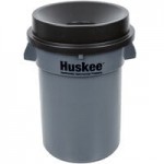 32 Gallon Black Funnel Top Round Trash Can Lid