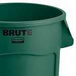 Rubbermaid® 1779741 BRUTE 44 Gallon Green Round Trash Can