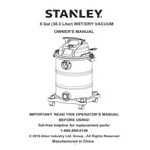 Stanley SL18117 8 Gallon 4 Peak hp Stainless Steel Wet / Dry Vacuum with Tool Kit - 120V, 1 Phase Stanley SL18117 8 Gallon 4 Peak hp Stainless Steel Wet / Dry Vacuum with Tool Kit - 120V, 1 Phase