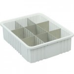 Long Metro MDL93060N Gray Tote Box Divider - 23 Long Metro MDL93060N Gray Tote Box Divider - 23