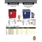 R&B Wire Products, Inc. 4 Bushel Navy Elevated Antimicrobial Vinyl Basket Truck with Bumper 464SOB/ANTI/NVY