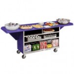 Lakeside 676B Black Vinyl 4 Shelf Stainless Steel Beverage Service Cart with Drop Leaves - 61 3/4 Lakeside 676B Black Vinyl 4 Shelf Stainless Steel Beverage Service Cart with Drop Leaves - 61 3/4