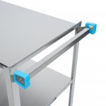 Lakeside 322 Standard Duty Stainless Steel 3 Shelf Utility Cart - 18 3/8
