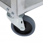 Lakeside 322 Standard Duty Stainless Steel 3 Shelf Utility Cart - 18 3/8