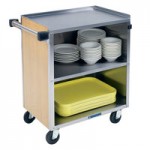 Lakeside 322 Standard Duty Stainless Steel 3 Shelf Utility Cart - 18 3/8
