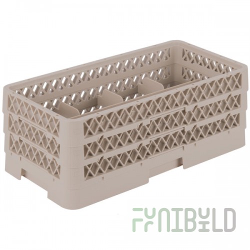 Vollrath HR1B1BA Traex® Half-Size Beige 8 Compartment 7 5/16