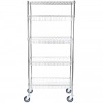 Regency NSF Chrome 4 Basket and 1 Wire Shelf Kit - 18