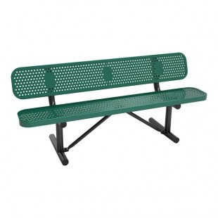 Lifeyard 6' Green Perforated Metal Bench