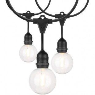 24' LED String Lights with (12) G25 Bulbs - 120V, 24W, 2200K 24' LED String Lights with (12) G25 Bulbs - 120V, 24W, 2200K