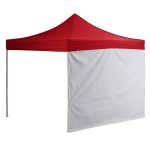 Backyard Pro Courtyard Series 10' x 10' Red Straight Leg Aluminum Instant Pop Up Canopy Tent and Wall Kit Backyard Pro Courtyard Series 10' x 10' Red Straight Leg Aluminum Instant Pop Up Canopy Tent and Wall Kit