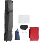 Backyard Pro Courtyard Series 10' x 10' Red Straight Leg Aluminum Instant Pop Up Canopy Tent and Wall Kit Backyard Pro Courtyard Series 10' x 10' Red Straight Leg Aluminum Instant Pop Up Canopy Tent and Wall Kit