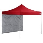 Backyard Pro Courtyard Series 10' x 10' Red Straight Leg Aluminum Instant Pop Up Canopy Tent and Wall Kit Backyard Pro Courtyard Series 10' x 10' Red Straight Leg Aluminum Instant Pop Up Canopy Tent and Wall Kit