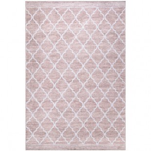 Abani Parker Collection 4' x 6' Cream Modern Trellis Area Rug