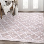 Abani Parker Collection 4' x 6' Cream Modern Trellis Area Rug Abani Parker Collection 4' x 6' Cream Modern Trellis Area Rug