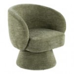LumiSource Fran Light Brown Fabric Swivel Accent Arm Chair with Pedestal Base LumiSource Fran Light Brown Fabric Swivel Accent Arm Chair with Pedestal Base