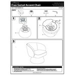 LumiSource Fran Light Brown Fabric Swivel Accent Arm Chair with Pedestal Base LumiSource Fran Light Brown Fabric Swivel Accent Arm Chair with Pedestal Base
