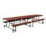 National Public Seating MTFB8 8 Foot Mobile Cafeteria Table with Particleboard Core