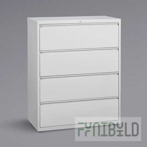 Hirsh 23706 HL8000 Series White Four-Drawer Lateral File Cabinet - 42